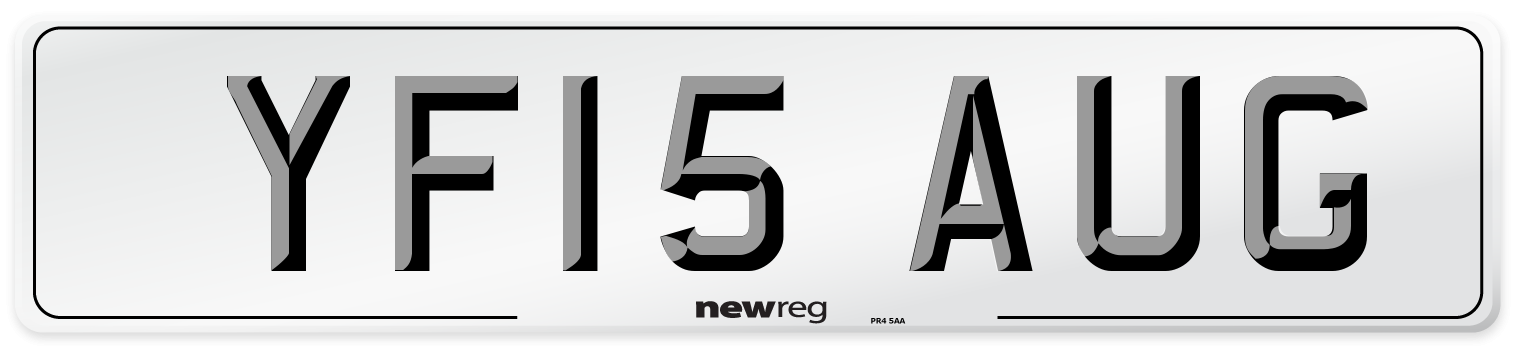 YF15 AUG Number Plate from New Reg